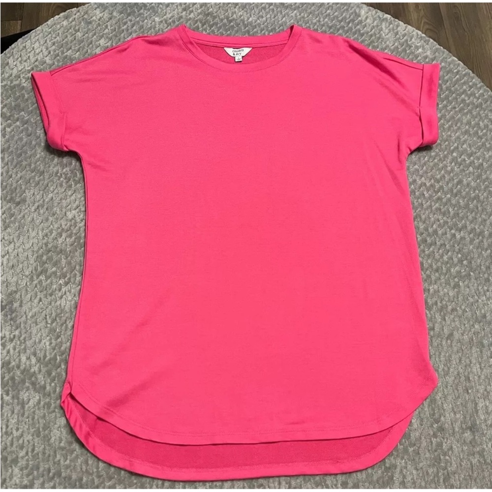 Crown Ivy Short Sleeve Tunic Blouse Size S